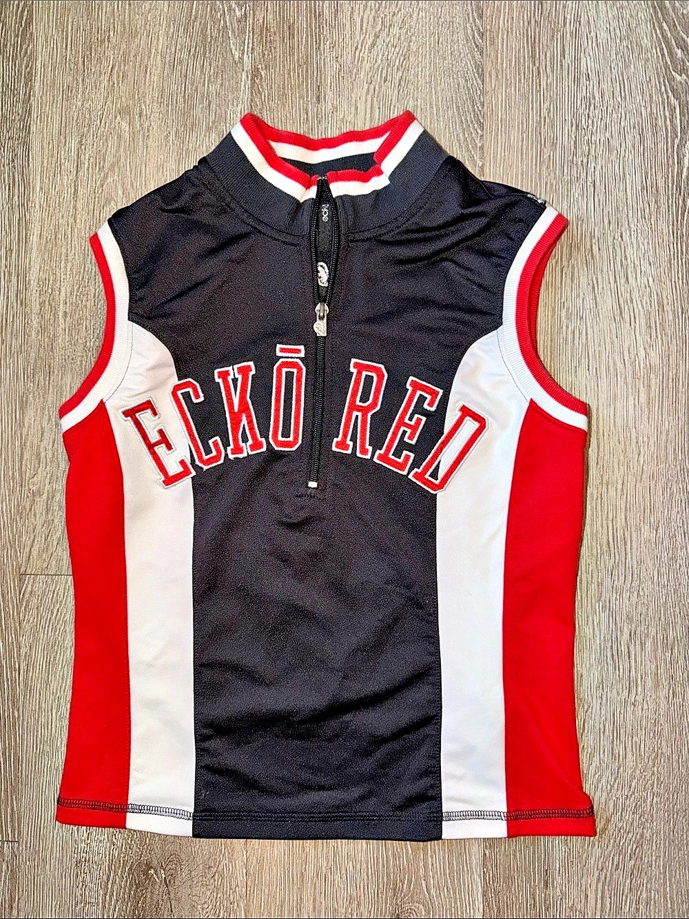 ECKO RED Color Block Jersey y2k medium quarter zip